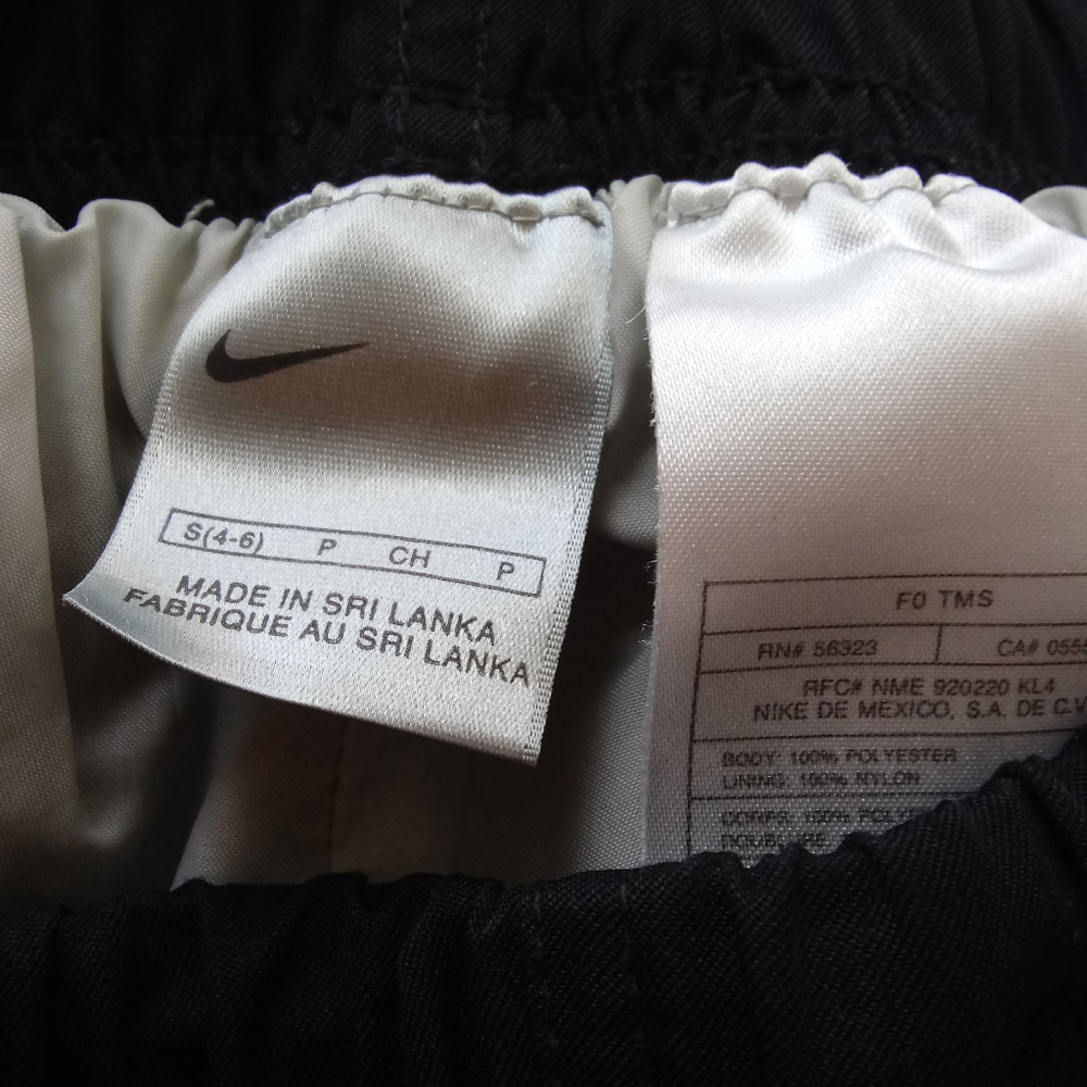 Nike Black Nylon Running Track Pants Zip Cuff